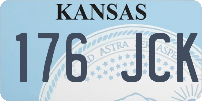 KS license plate 176JCK