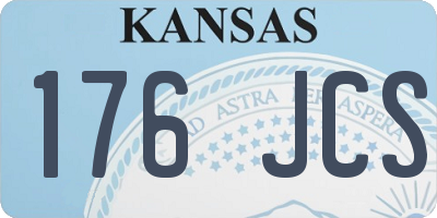 KS license plate 176JCS