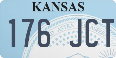 KS license plate 176JCT