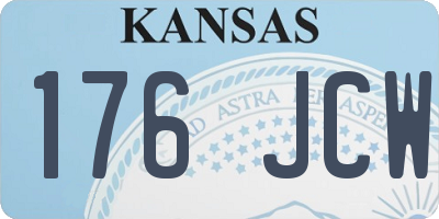 KS license plate 176JCW