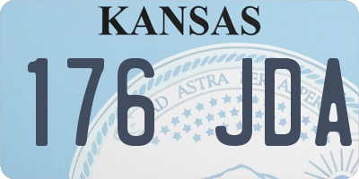 KS license plate 176JDA