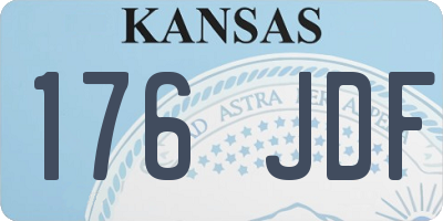 KS license plate 176JDF