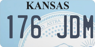 KS license plate 176JDM