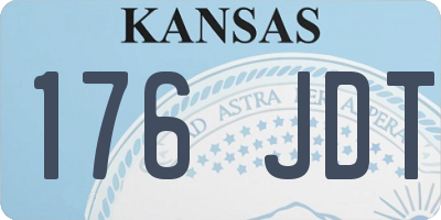 KS license plate 176JDT