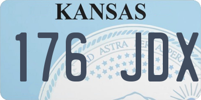 KS license plate 176JDX