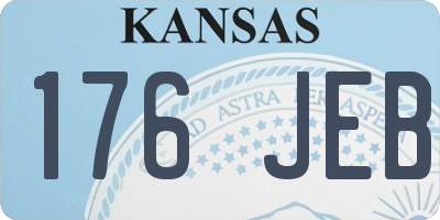 KS license plate 176JEB