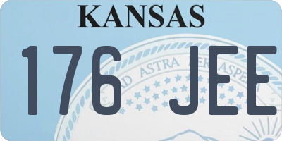 KS license plate 176JEE