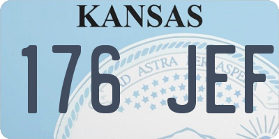 KS license plate 176JEF