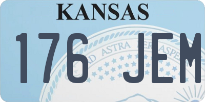 KS license plate 176JEM