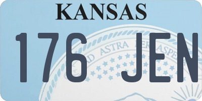 KS license plate 176JEN