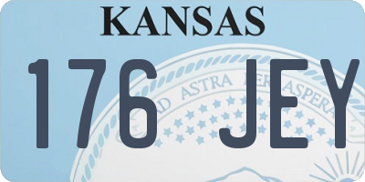 KS license plate 176JEY