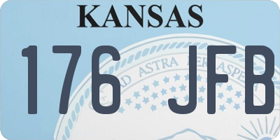 KS license plate 176JFB