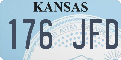 KS license plate 176JFD