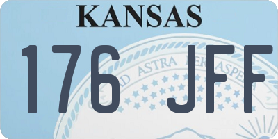 KS license plate 176JFF