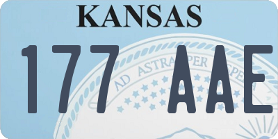 KS license plate 177AAE