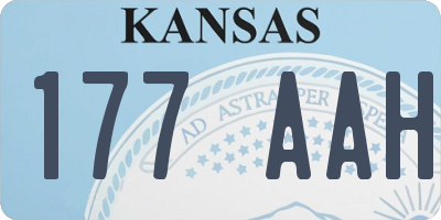 KS license plate 177AAH