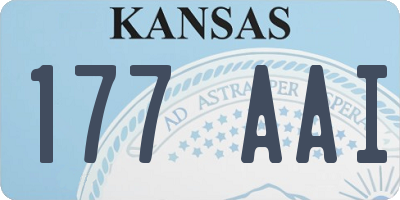 KS license plate 177AAI