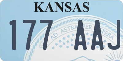 KS license plate 177AAJ