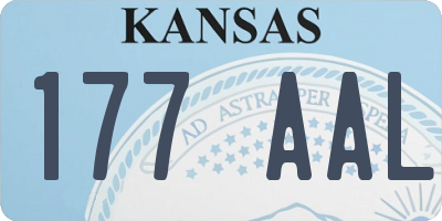 KS license plate 177AAL