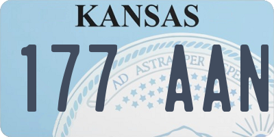 KS license plate 177AAN