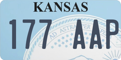 KS license plate 177AAP