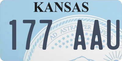 KS license plate 177AAU