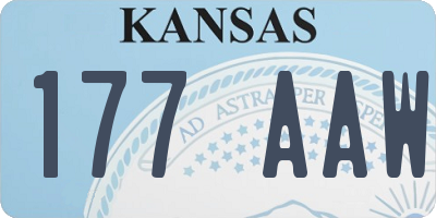 KS license plate 177AAW