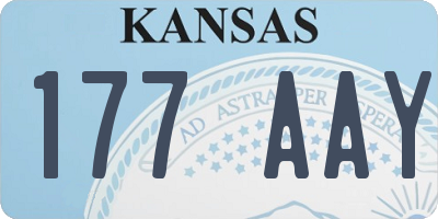 KS license plate 177AAY