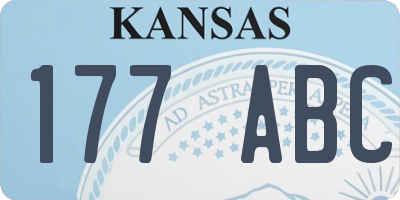 KS license plate 177ABC