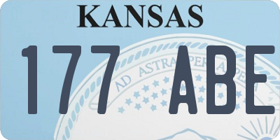 KS license plate 177ABE