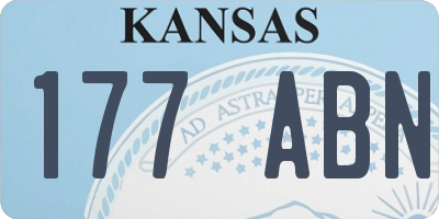 KS license plate 177ABN