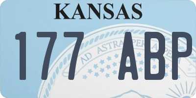 KS license plate 177ABP