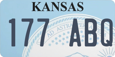 KS license plate 177ABQ