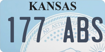 KS license plate 177ABS