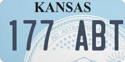 KS license plate 177ABT