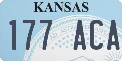 KS license plate 177ACA