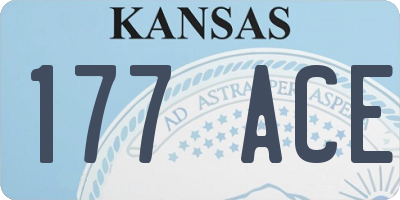 KS license plate 177ACE