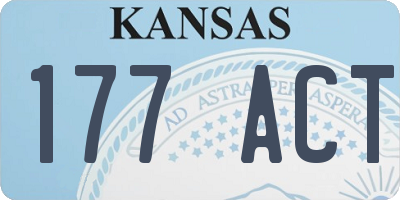KS license plate 177ACT