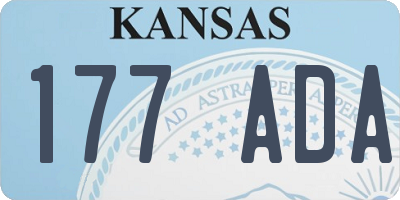 KS license plate 177ADA