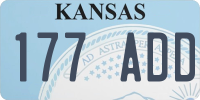KS license plate 177ADD