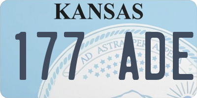 KS license plate 177ADE