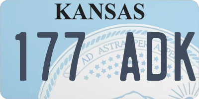 KS license plate 177ADK