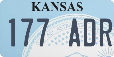 KS license plate 177ADR