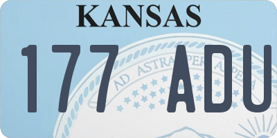 KS license plate 177ADU