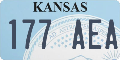 KS license plate 177AEA