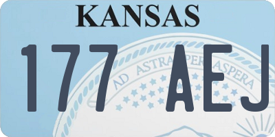 KS license plate 177AEJ