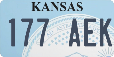 KS license plate 177AEK