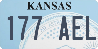 KS license plate 177AEL