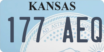 KS license plate 177AEQ