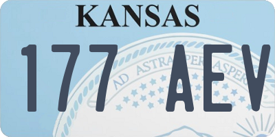 KS license plate 177AEV